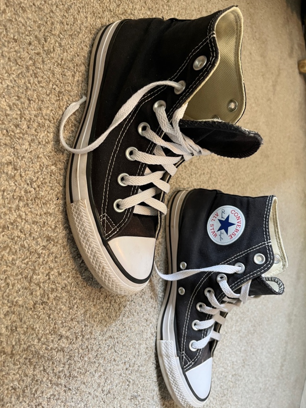 Converse Black & White High Top Chuck Taylors